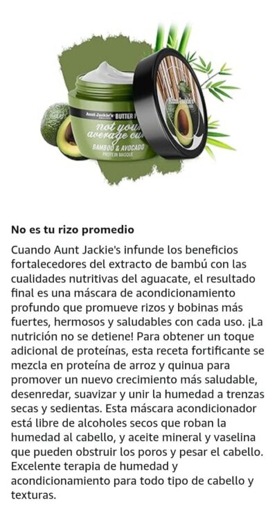 mascarilla hidratante Aunt Jackie
